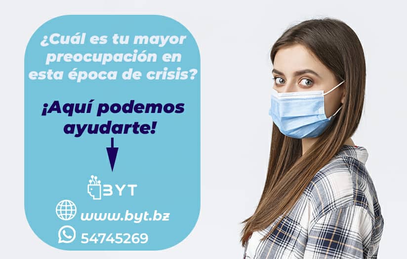 Mujer joven con mascarilla